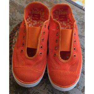 Nine West Sneaker Shoes Bright Neon Orange Mesh Women Size 6M Slip On